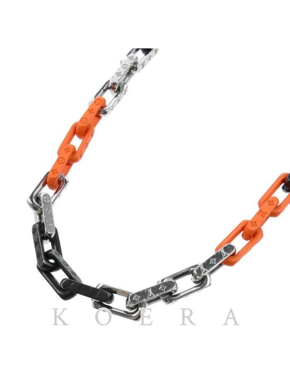 Louis Vuitton Metal Collier Monogram Chain Necklace 53